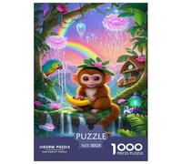 Monkey 1000 Pieces Premium Jigsaw for Adults Gifts Cool Collage Effect, Fun Details, Educational, Challenging Puzzle Games 38x26cm/1000pcs