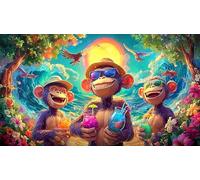 monkey 1000 Pieces Recycled Paper Jigsaw Puzzle Impossible Hard Difficult Educational Games for The Whole for Women, Gifts for Men 38x26cm/1000pcs