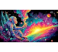 monkey 1000 Pieces Recycled Paper Jigsaw Puzzle Impossible Hard Difficult Educational Games for The Whole for Women, Gifts for Men 38x52cm/1000pcs