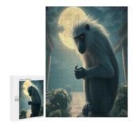 Monkey 1000Pc Jigsaw Puzzles Adults Children Paisaje Edificio Jigsaws Post-Retirement Leisure Challenging Puzzle Great Gift Seniors Stress Reliever 500 PCS