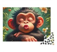 Monkey 1000pc Sleepy Ape Heavy-duty Cardboard Jigsaw Puzzle for Brain Teaser Lovers Team Building Leisure Entertainment Social Icebreaker Value for Money 52x38cm/1000pcs