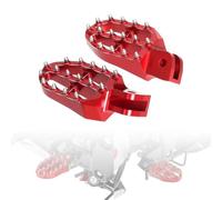 MONKEY 125 Accessories 3D Spiked Front Footrest Foot Pegs Compatible with MONKEY 125 2018-2025 GROM MSX125 2014-2025 Z125MA Motorcycle Parts CNC Aluminum Footrests Pedals Motorbike Foot Rests Pegs Red