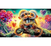 monkey Adult Jigsaws Puzzle 1000 Piece Fun Present & Activity for Home Educational Games Great Gift Idea for Adults Kids 38x52cm/1000pcs