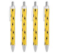 Monkey And Banana Novelty Ballpoint Pen Printed Retractable Black Round Barrel Fine Point Pens 0.5mm 1/2/4 Pcs