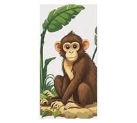 Monkey And Plant Beach Towels Extra Large, Quick Dry Absorbent Multipurpose, Oversized Beach Towel, Sand Free Foldable Lightweight, Travel Towel, For Beach Pool Camping Travel Vacation, 63x31.5 in