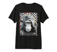 Monkey Animal Lover Graphic Cool Zoo Wildlife Motif Retro Premium T-Shirt