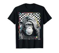Monkey Animal Lover Graphic Cool Zoo Wildlife Motif Retro T-Shirt