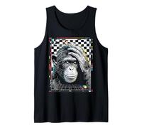 Monkey Animal Lover Graphic Cool Zoo Wildlife Motif Retro Tank Top
