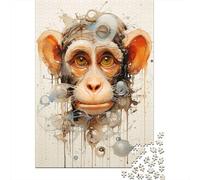 Monkey Art Foam Bubbles 1000-Piece Puzzle for Adults, 70x50cm/1000pcs, for A Quiet Evening Project at Home; White Cardboard for Cleaner Sorting