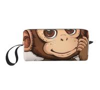 Monkey Art Print Printed Makeup Bag with Handle, Lightweight Portable Cosmetic Organiser for Travel, Gym & Daily Use â€“ Gift for Women Girls