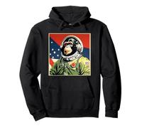 Monkey Astronaut, Don't Forget Monkeys First to Travel Space Pullover Hoodie