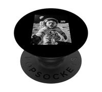 Monkey Astronaut Selfie On The Moon Funny Monkeys Lover PopSockets Adhesive PopGrip