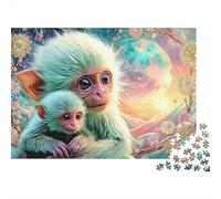 Monkey Babies Jigsaw Puzzle - 1000 Piece Cartoon Style Relaxing Brain Game & Premium Home Décor (For Everyone 12+)