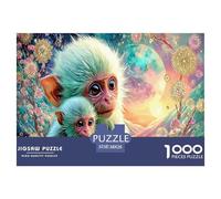 Monkey Babies Jigsaw Puzzles for Adults: Mom Monkey Holding Baby Educational Games for The Whole Family Women 38x26cm/1000pcs