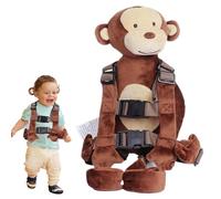 Monkey Backpack - Cute Walking Backpack for with Safety Leash, 2 in 1 Monkey Bag for Airplane Travel and Outdoor Adventures, Walking Harness to Hiking and Running