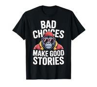 Monkey Bad Choices Make Good Stories Funny Retro Stories T-Shirt