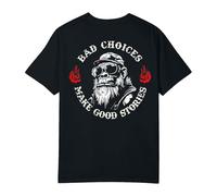Monkey Bad Choices Make Good Stories (on Back) T-Shirt