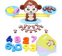 Monkey Balance Math Game Toys, Kids Weighning Scale Educational Counting Toys for Preschoolers/Kindergarten,Numbers Learning Mathematical Teaching Tool for 3-5 Years Old Boys Girls