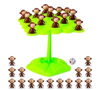 Monkey Balance Tree, Interactive Stacking Toy, 9.5x9.5cm, Monkey Balance Game, Focus Training Play, Stacking Challenge, For Kids Preschool, Kindergarten Home, Family Night