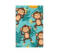 Monkey Banana Light Switch Cover Plate, Palm Leaves Decorative Wall Plate, Easy to Install, Outlet Cover for Home Office Kitchen Apartment