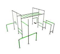 Monkey Bar Store Climbing Frame - Gorilla (Green) - 5m (L) x 3m (W) x 2.5m (H) - Kids & Adults - Includes Frame, Anchor Pegs, Assembly Tools