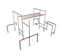 Monkey Bar Store Climbing Frame Monkey Bars - the GORILLA (RED)