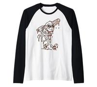 Monkey Baseball Drip Cute Animal Ice Cream Dripping Funny Raglan Baseball Tee