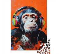 Monkey Beats-4 Jigsaw Puzzle for Adults, 1000 Pieces, 38x26cm/1000pcs; Relaxed Solo Time at Home; Smooth White Card with Reduced Dust