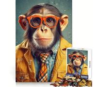 Monkey Business 1000 Pieces Jigsaws Adults Puzzles Gifts Sharp Thinking Cozy Fun Fun Activity Game Night (38x26cm)