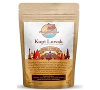 Monkey Business Coffee - Wild Kopi Luwak Coffee Whole Beans - Ethically Sourced - 50 Grams (Other Weights & Bean Types Available) - Produce of Indonesia