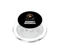 Monkey Business In Leather Jacket and Sunglasses. PopSockets PopGrip for MagSafe