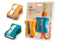 Monkey Business Karoto 2 - 2-in-1 Carrot Sharpener & Julienne Peeler | Fun Kitchen Gadget for Veggie Ribbons & Strips | Unique Gift Idea for Foodies & Home Cooks | Dishwasher Safe, BPA-Free