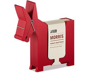 Monkey Business Morris The Donkey: Desktop Memo Holder |Cute Desk Accessories & Office Supplies | Funny Desk Decor & Office Accessories |Desk Supplies: Holders & Dispensers | Sticky Note Holder, Red