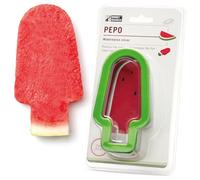 Monkey Business Pepo Watermelon Popsicle Cutter Mold, Stainless Steel Watermelon Slicer, Fun Popsicle Shape Sandwich, and Cookie Cutter for Fruits