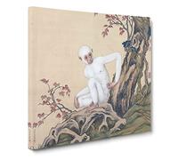 Monkey by Lang Shining Canvas Print | Gallery Wrapped 30mm Frame Wall Art | 14x14 inches | Ready to Hang | Modern Animals Picture | Living Room Bedroom Lounge Office