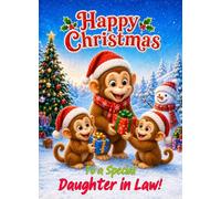 Monkey Christmas Card for Daughter In Law (Cute Animal Cartoon Gifts)