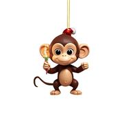 Monkey Christmas Tree Pendant, Stack of Books, Festive Tree Decorations for Christmas Decoration (A, One Size)