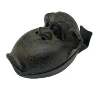 Monkey Cigar Ashtrays, Cast Iron Retro Creative Orangutan Cigar Ashtray, Big Funny Monkey Ash Holder with Lid, Outdoor Indoor Cool Incense Holder Ashtrays for Home Office Countertop Decoration