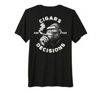 Monkey Cigars and Bad Choices (On Back) Premium T-Shirt
