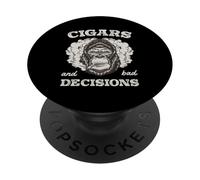 Monkey Cigars And Bad Decisions Humor PopSockets Adhesive PopGrip