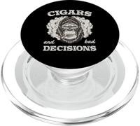 Monkey Cigars And Bad Decisions Humor PopSockets PopGrip for MagSafe