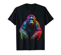 Monkey Colourful Art Animal Creative Animal Motif Monkey T-Shirt