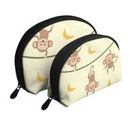 Monkey Cosmetic Bag, Travel Clutch Bag for Women and Girls