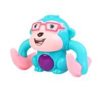 Monkey Crawling Toy - Sound Activated Rolling Animal, Educational Sensory Induction Playset with Music Lights, Interactive Walking Singing Figure, Early Learning Entertainment for Kids 1-3 Years