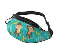 Monkey Crossbody Bag Runner Small Hip Pouch Bum Bag Running Waistpack Bumbag Beltbag Sport Slim Fashionable for Jogging Hiking Woman