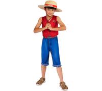 Monkey D. Luffy Boys Costume One Piece TV Show Pirates Kids Halloween Cosplay