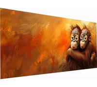 Monkey Diamond Art Kits Adults, Large 120x40 Inch 5D Diamond Painting for Beginners Animal, DIY Full Drill Cross Stitch Embroidery Crystal Art, Crafts and Painting for Home Wall Decor Gifts 5-4169