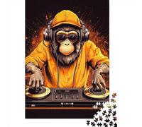Monkey Dj Music8 Puzzles for Adults,1000 Piece Jigsaw Puzzles for Adults, Paper Puzzle Fun Decompressing Game 1000pcs (38x26cm)