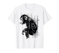 Monkey Drawing Abstract Animal Illustration Art Monkey T-Shirt