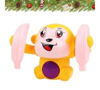 Monkey Electric Toy - Baby Crawling Toy, Electric Launching Toy | Rotating Monkey Holding Bananas Musical Toys for Children, Voice Control